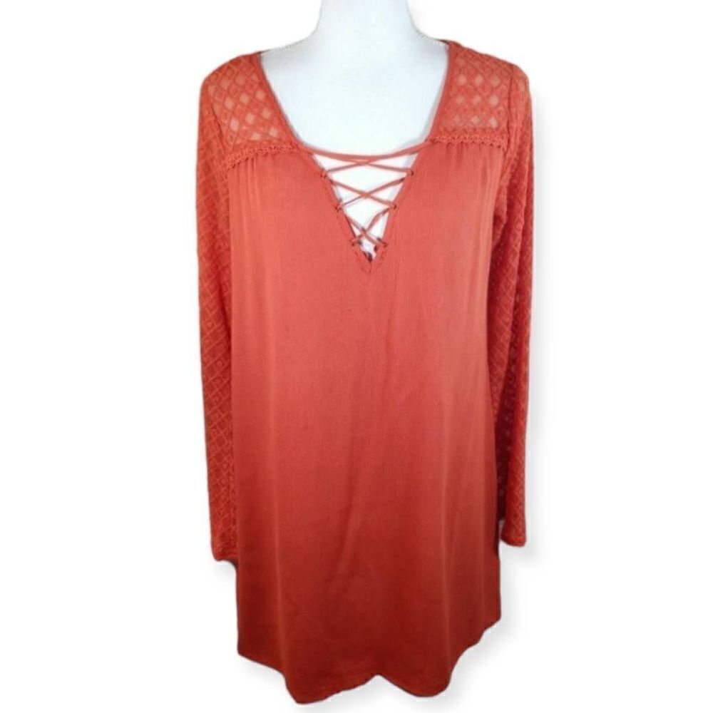 CHARLOTTE RUSSE ORANGE DRESS SZ.S EUC.